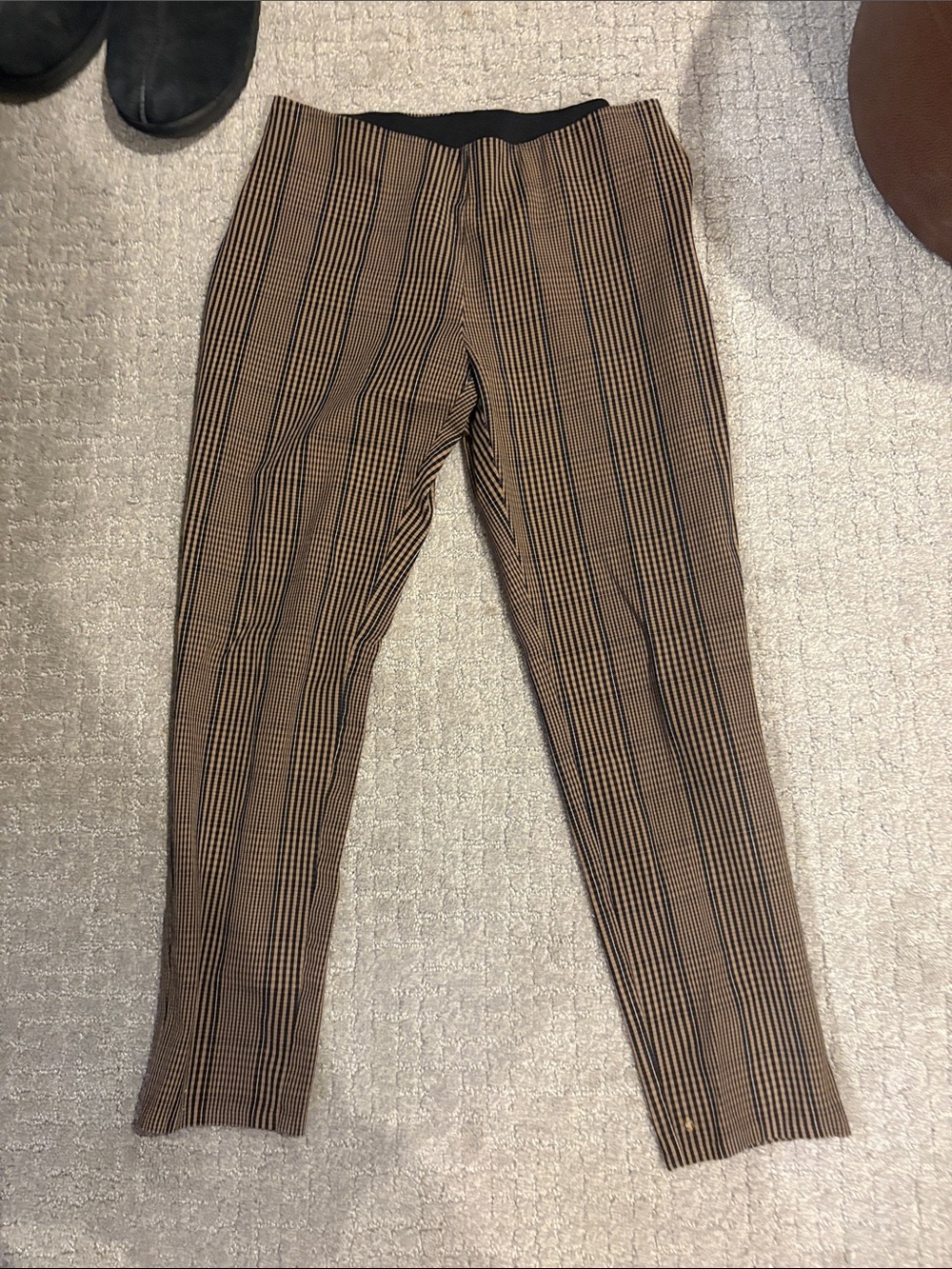 a new day Brown Plaid Slim Chinos